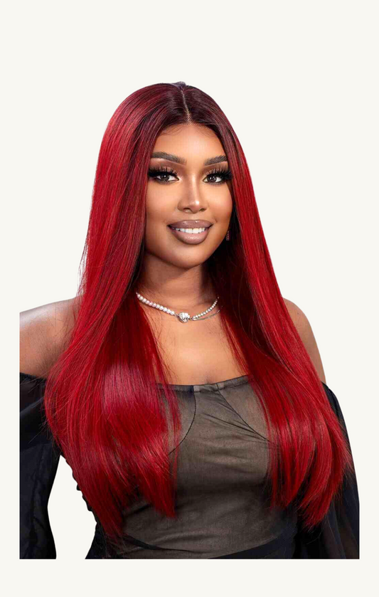 Kiyah-13*2" Lace Front Wigs Synthetic Straight 26" 150% Density