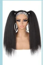 LONG KINKY STRAIGHT HEADBAND 22INCH GLUELESS SYNTHETIC WIG