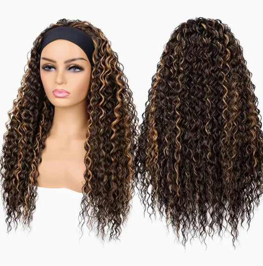 WET & WAVY HEADBAND WIG 24INCH GLUELESS LONG SYNTHETIC WIG