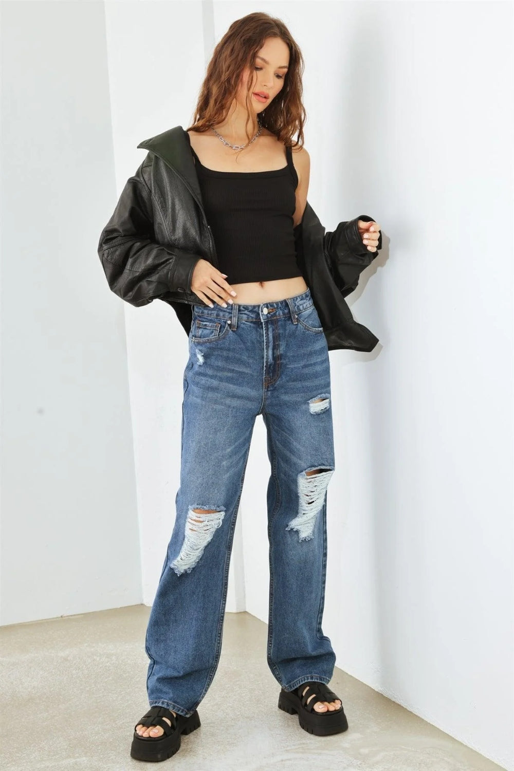 HAMMER COLLECTION Distressed High Waist Jeans