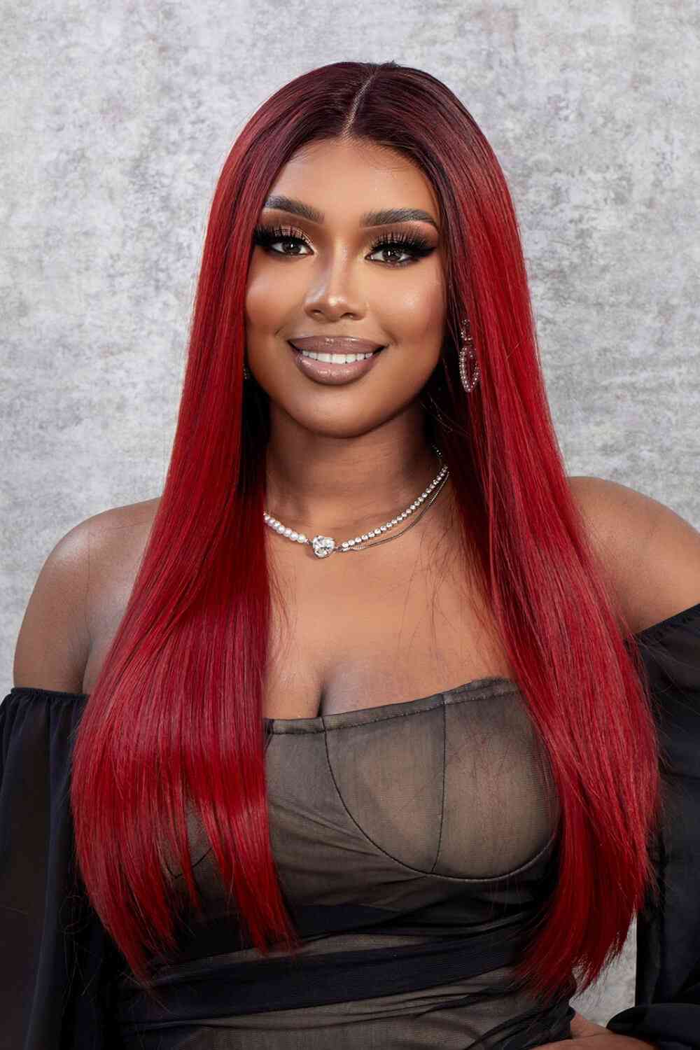 Kiyah-13*2" Lace Front Wigs Synthetic Straight 26" 150% Density