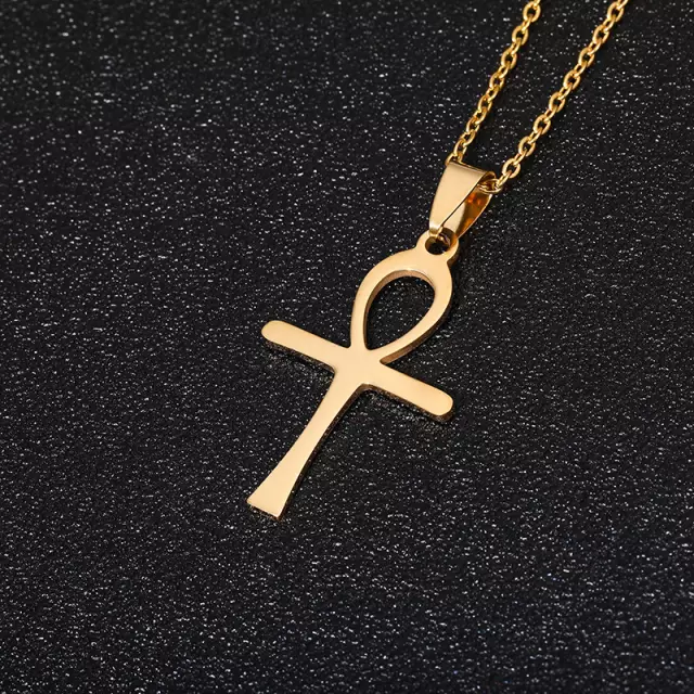 Ankh Pendant Gold/Silver Stainless Steel Necklace