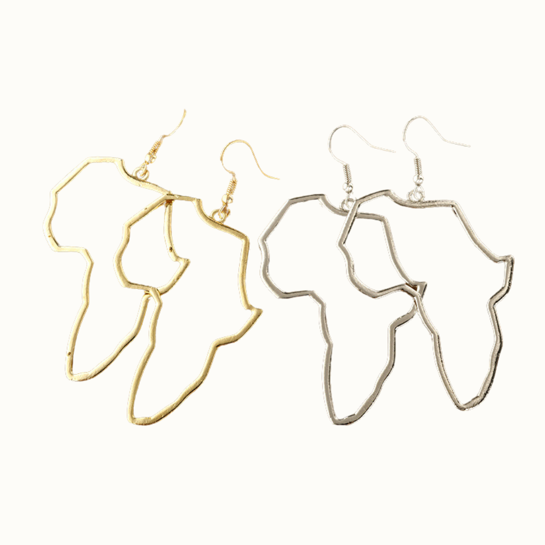 AFRICA MAP SHAPED HIGH QUALITY GOLD PLATED ALLOY GOLD,SILVER