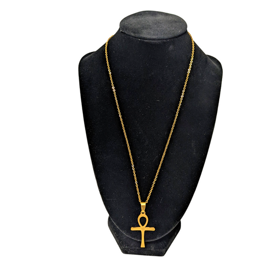 Ankh Pendant Gold/Silver Stainless Steel Necklace