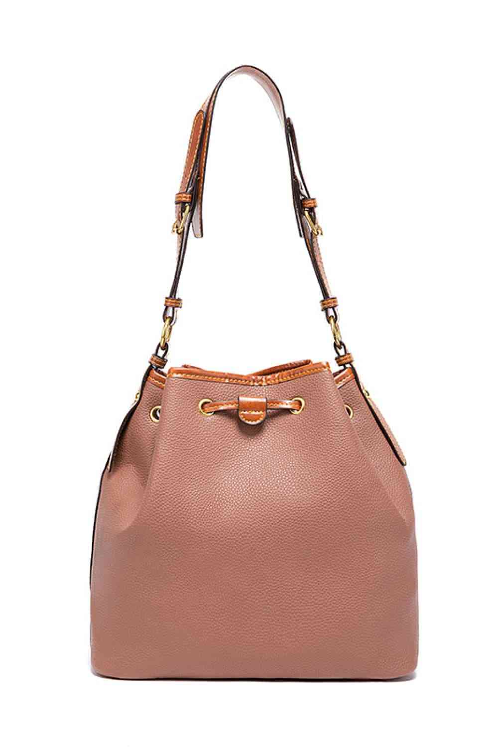 Mia-PU Drawstring Bucket Bag