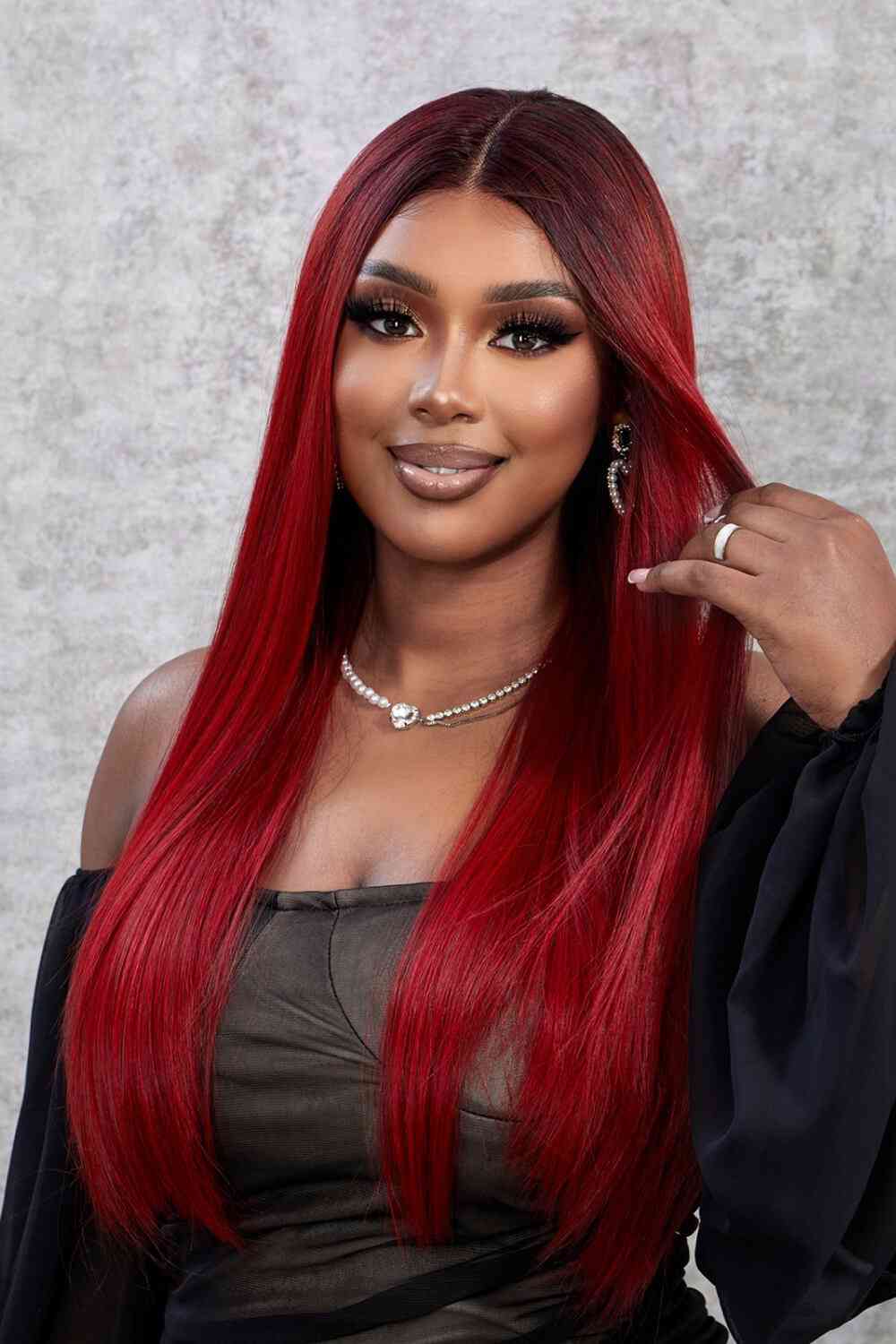 Kiyah-13*2" Lace Front Wigs Synthetic Straight 26" 150% Density