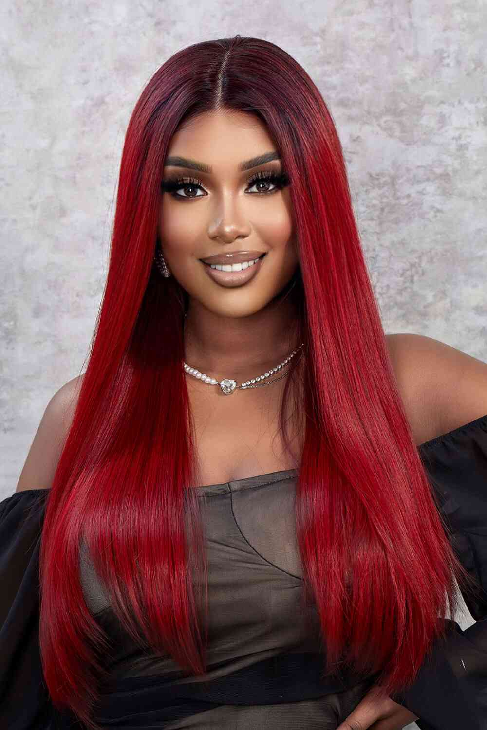 Kiyah-13*2" Lace Front Wigs Synthetic Straight 26" 150% Density