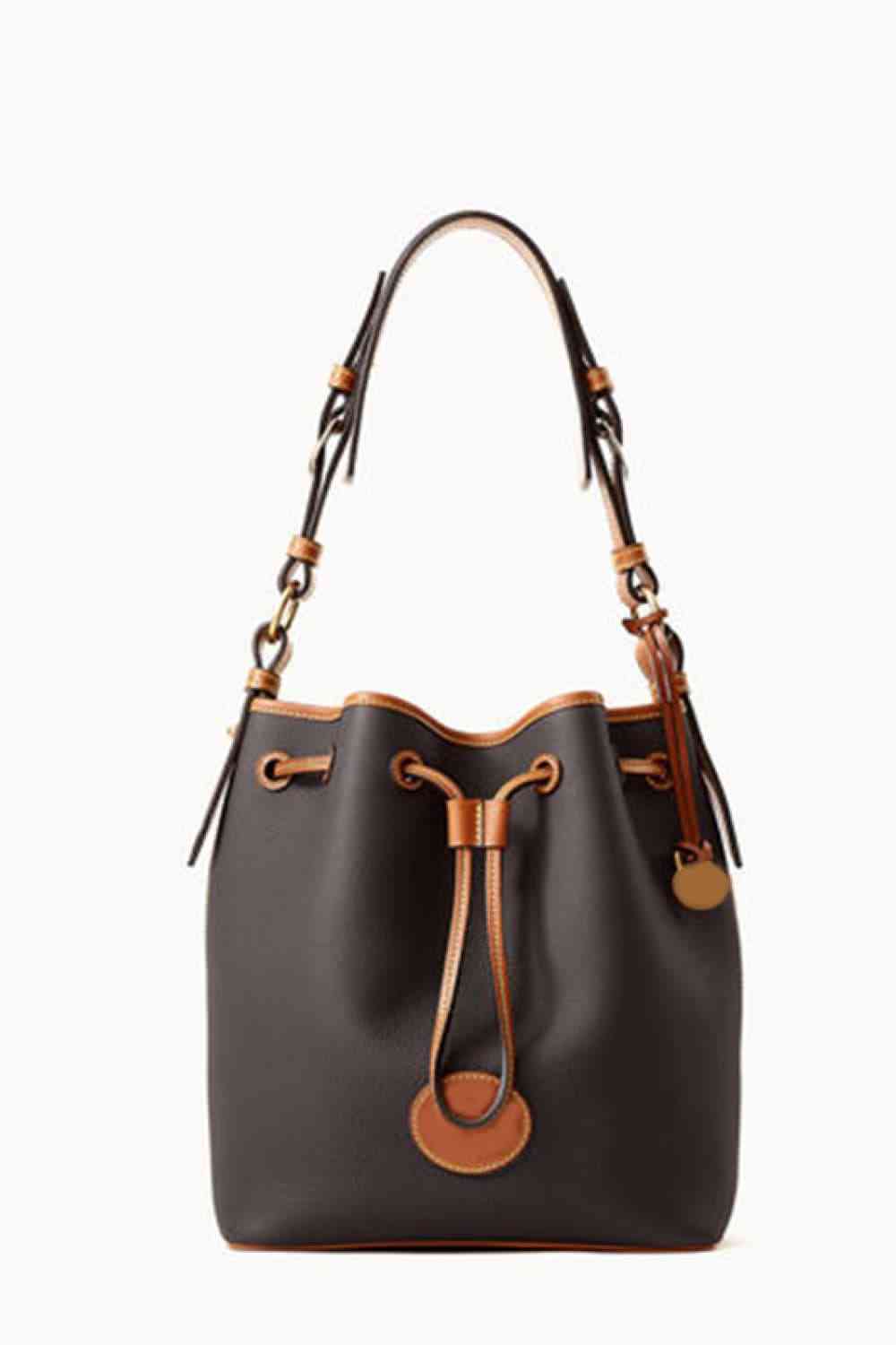 Mia-PU Drawstring Bucket Bag