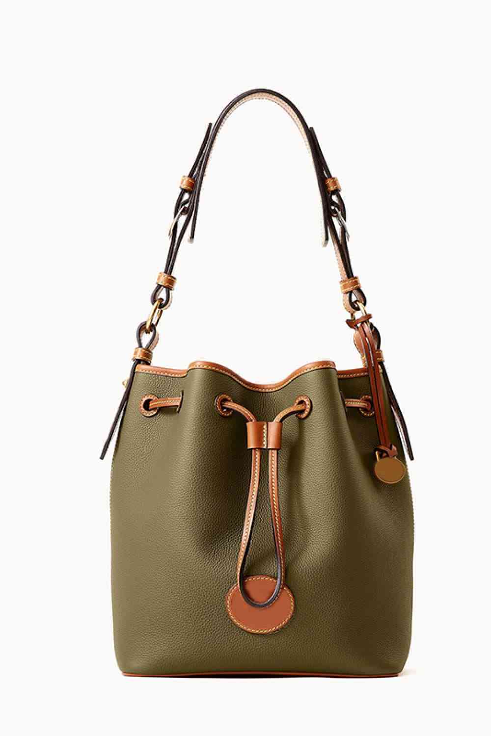 Mia-PU Drawstring Bucket Bag