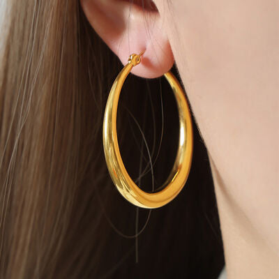 18K Gold-Plated Hoop Earrings