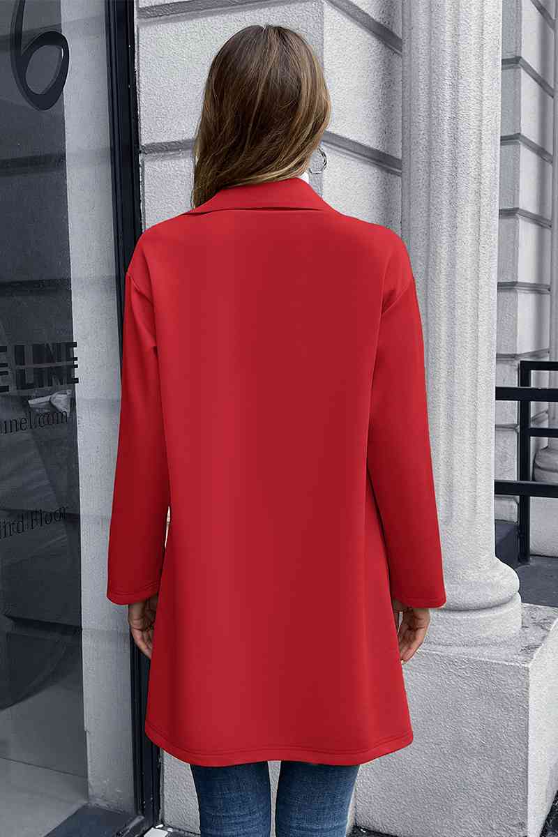 Lapel Collar Long Sleeve Blazer