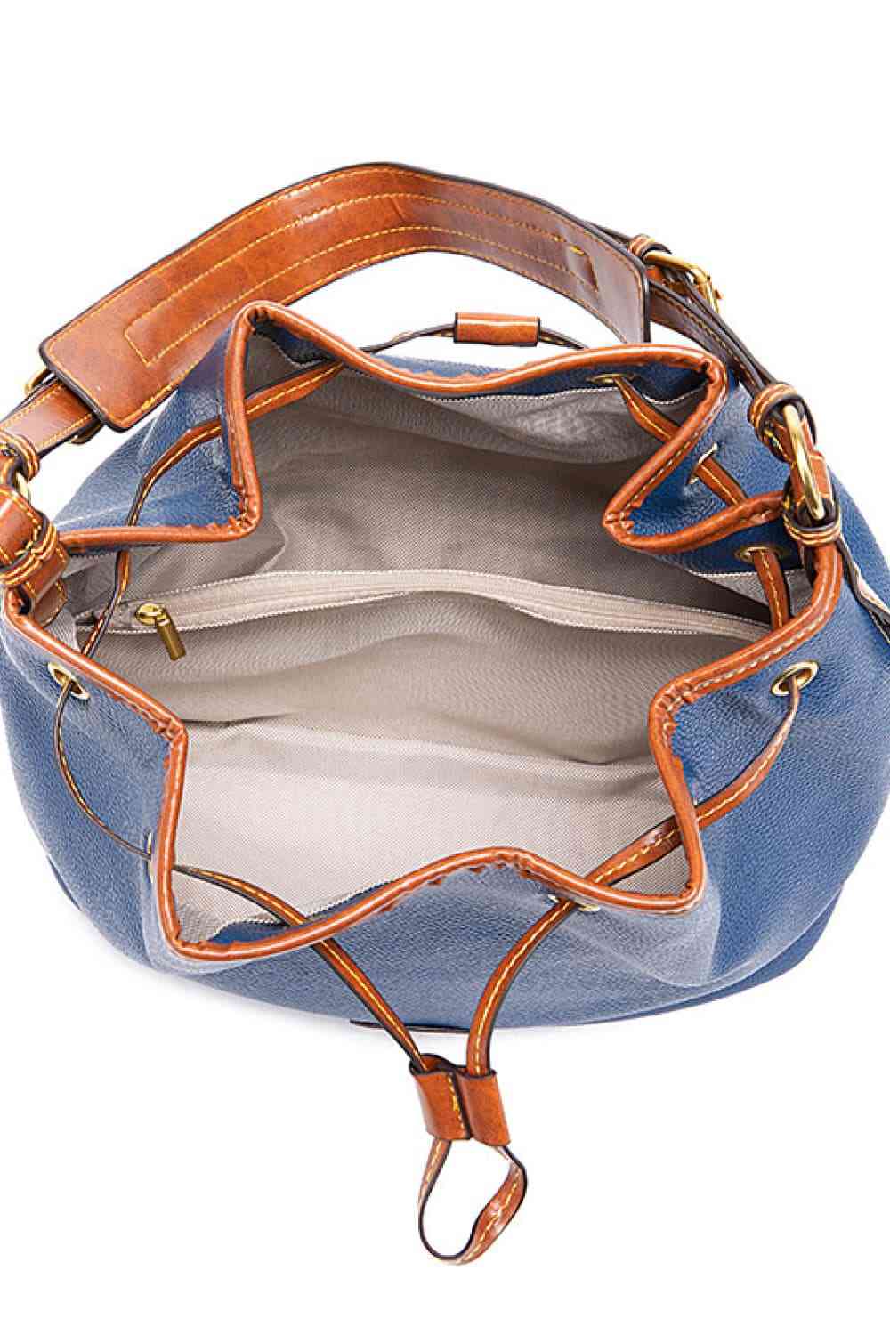 Mia-PU Drawstring Bucket Bag